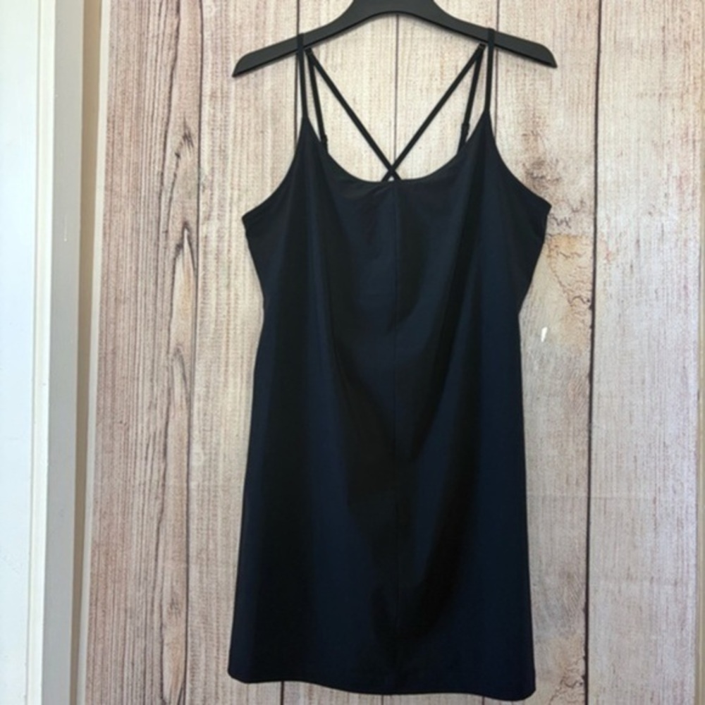 Columbia womens Black Scoop Neck Dress Romper Nylon Spandex Sleeveless Size XL